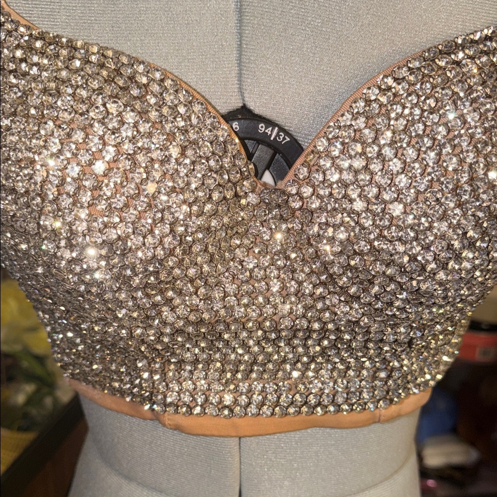 Sparkling Rhinestone Embellished Bra - Picture 7 of 7